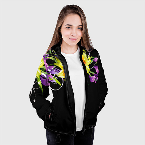 Женская куртка Лилии / 3D-Черный – фото 3