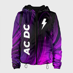 Куртка с капюшоном женская AC DC violet plasma, цвет: 3D-черный