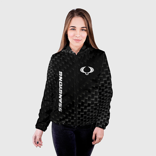 Женская куртка SsangYong карбоновый фон / 3D-Черный – фото 4