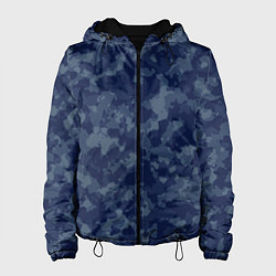 Куртка с капюшоном женская Сизый камуфляж, цвет: 3D-черный