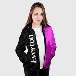 Куртка с капюшоном женская Everton pro football: по-вертикали, цвет: 3D-черный — фото 2