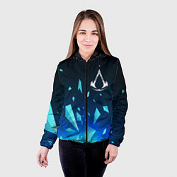 Куртка с капюшоном женская Assassins Creed взрыв частиц, цвет: 3D-черный — фото 2