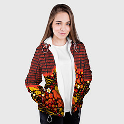 Куртка с капюшоном женская Россия-Хохлома, цвет: 3D-белый — фото 2