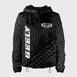 Куртка с капюшоном женская Geely карбоновый фон, цвет: 3D-черный