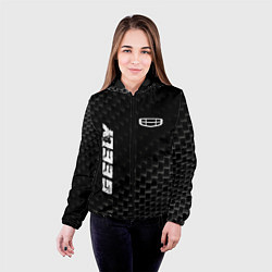 Куртка с капюшоном женская Geely карбоновый фон, цвет: 3D-черный — фото 2
