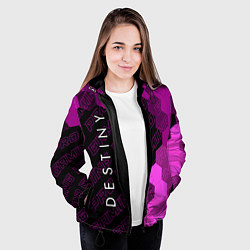 Куртка с капюшоном женская Destiny pro gaming: по-вертикали, цвет: 3D-черный — фото 2