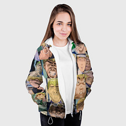 Куртка с капюшоном женская Лицо ГТО, цвет: 3D-белый — фото 2