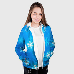 Куртка с капюшоном женская Зима 2023, цвет: 3D-белый — фото 2