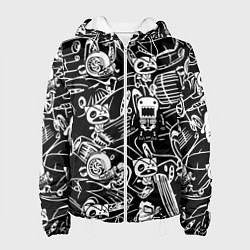 Куртка с капюшоном женская JDM Pattern, цвет: 3D-белый
