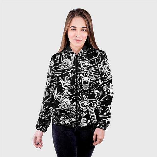 Женская куртка JDM Pattern / 3D-Черный – фото 4