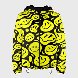 Женская куртка Кислотный желтый смайлик