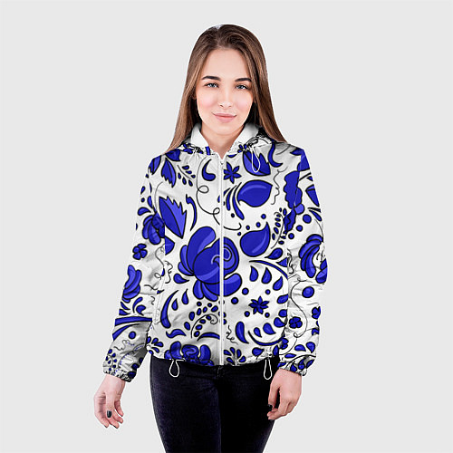 Женская куртка Гжель / 3D-Белый – фото 4