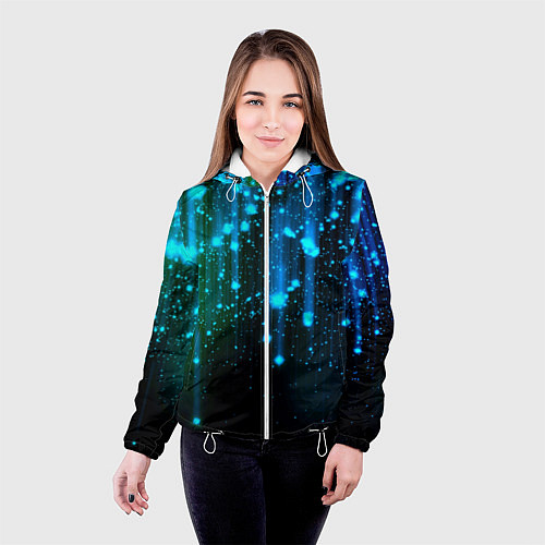 Женская куртка Space - starfall / 3D-Белый – фото 4