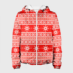 Женская куртка New Year snowflake pattern