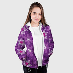 Куртка с капюшоном женская Violet snow, цвет: 3D-белый — фото 2