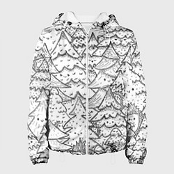 Женская куртка Раскраска ежи в еловом лесу