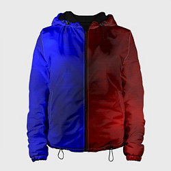 Женская куртка Половина синяя, половина красная