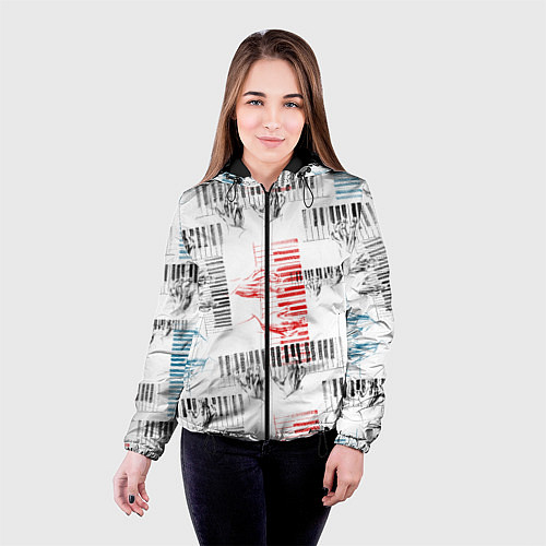 Женская куртка Играем джаз / 3D-Черный – фото 4