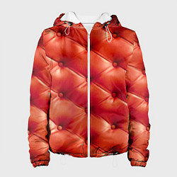 Куртка с капюшоном женская Quilted furniture leather, цвет: 3D-белый