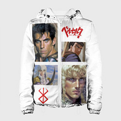 Куртка с капюшоном женская Оуэн Уилсон и Бен Стиллер в аниме Берсерк, цвет: 3D-белый