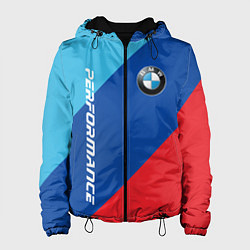 Куртка с капюшоном женская Bmw - m colors, цвет: 3D-черный