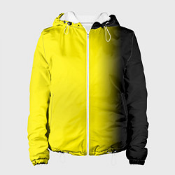 Куртка с капюшоном женская И черный и желтый, цвет: 3D-белый