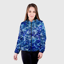 Куртка с капюшоном женская Морская бездна, цвет: 3D-черный — фото 2