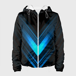 Куртка с капюшоном женская Neon geometry stripes, цвет: 3D-белый