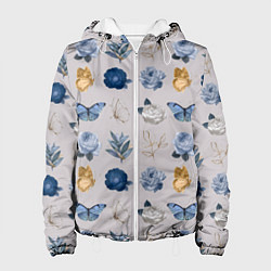 Женская куртка Цветы и бабочки