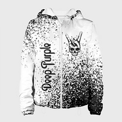 Женская куртка Deep Purple и рок символ на светлом фоне