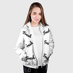 Куртка с капюшоном женская Fresh, цвет: 3D-белый — фото 2