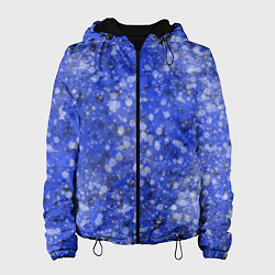 Куртка с капюшоном женская Снег в ночи, цвет: 3D-черный