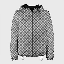 Женская куртка Серый узор в косую клетку