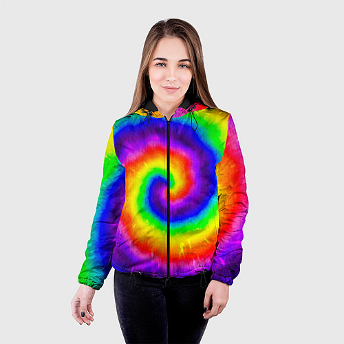 Женская куртка Тай-дай / 3D-Черный – фото 4