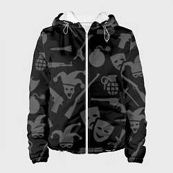 Женская куртка Маски Джокера и оружие