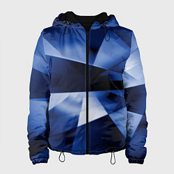 Женская куртка Синие лучи и отражения в абстракции