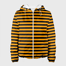 Женская куртка Черно-оранжевые полосы - пчелиный образ