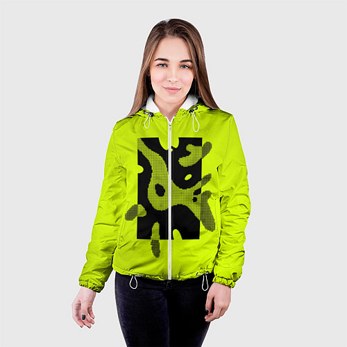 Женская куртка Pixel paths / 3D-Белый – фото 4