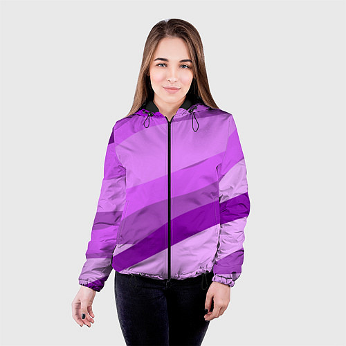 Женская куртка Сиреневый вечер / 3D-Черный – фото 4