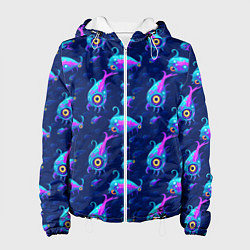 Женская куртка Subnautica паттерн с рыбами