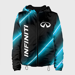 Куртка с капюшоном женская Infiniti неоновые лампы, цвет: 3D-черный