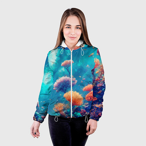 Женская куртка Океанские глубины / 3D-Белый – фото 4
