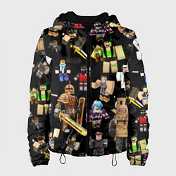 Куртка с капюшоном женская Роблокс и его персонажи, цвет: 3D-черный
