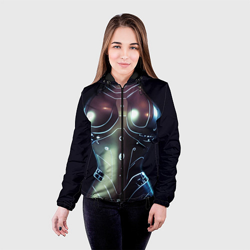 Женская куртка Кибер-корсет / 3D-Черный – фото 4