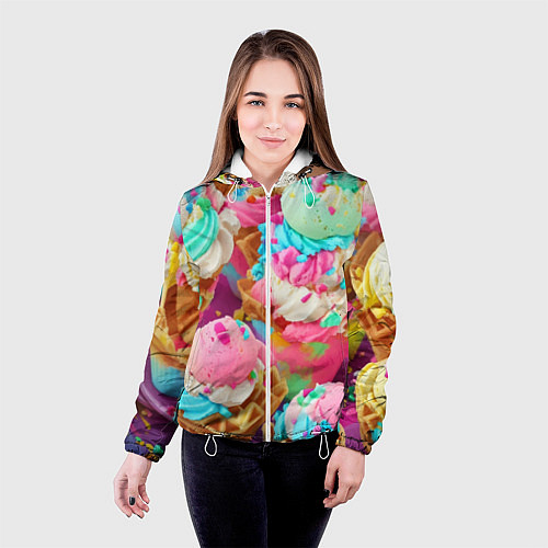 Женская куртка Сладкая жизнь / 3D-Белый – фото 4
