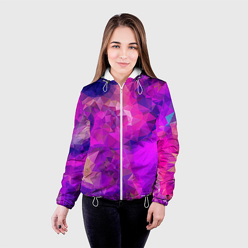 Женская куртка Пурпурный стиль / 3D-Белый – фото 4