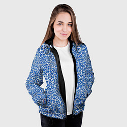 Куртка с капюшоном женская Ажурные узоры, цвет: 3D-черный — фото 2