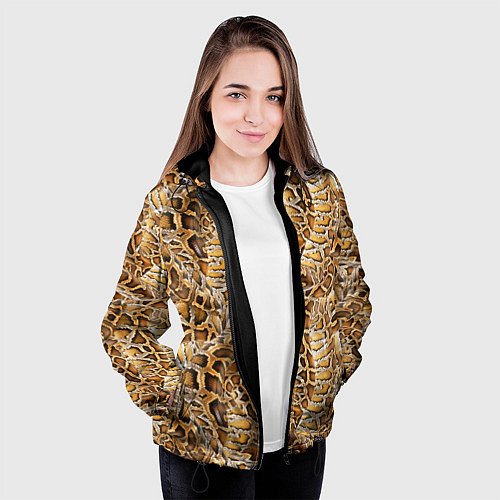 Женская куртка Змеиный клубок / 3D-Черный – фото 3