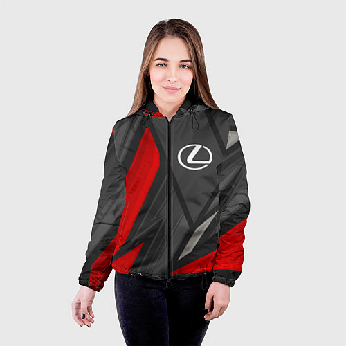 Женская куртка Lexus sports racing / 3D-Черный – фото 4