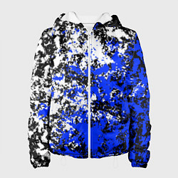 Женская куртка Белая и синяя краска